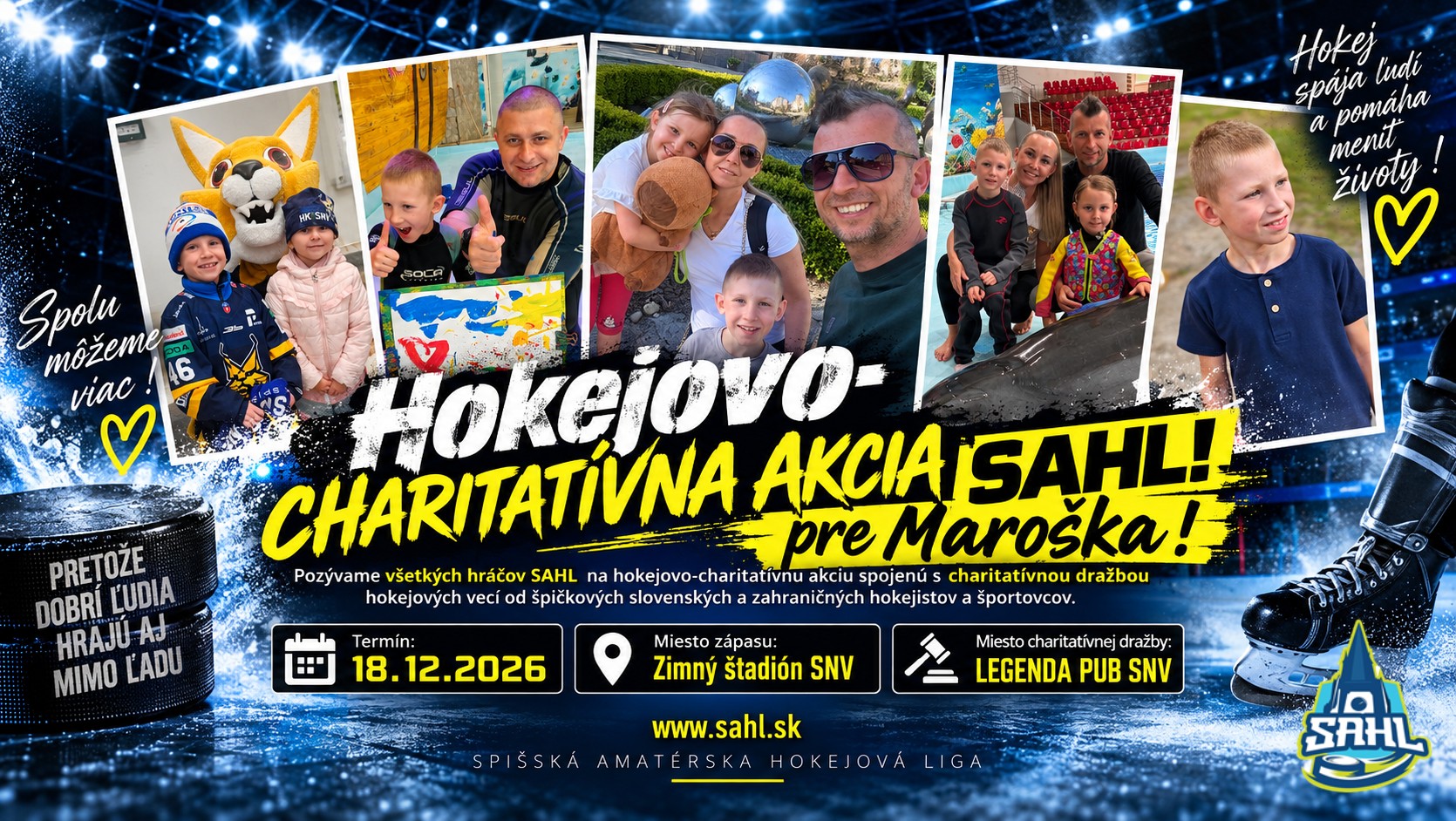 Miniatúra článku Hokejovo-charitatívna akcia SAHL - 18.12.2026