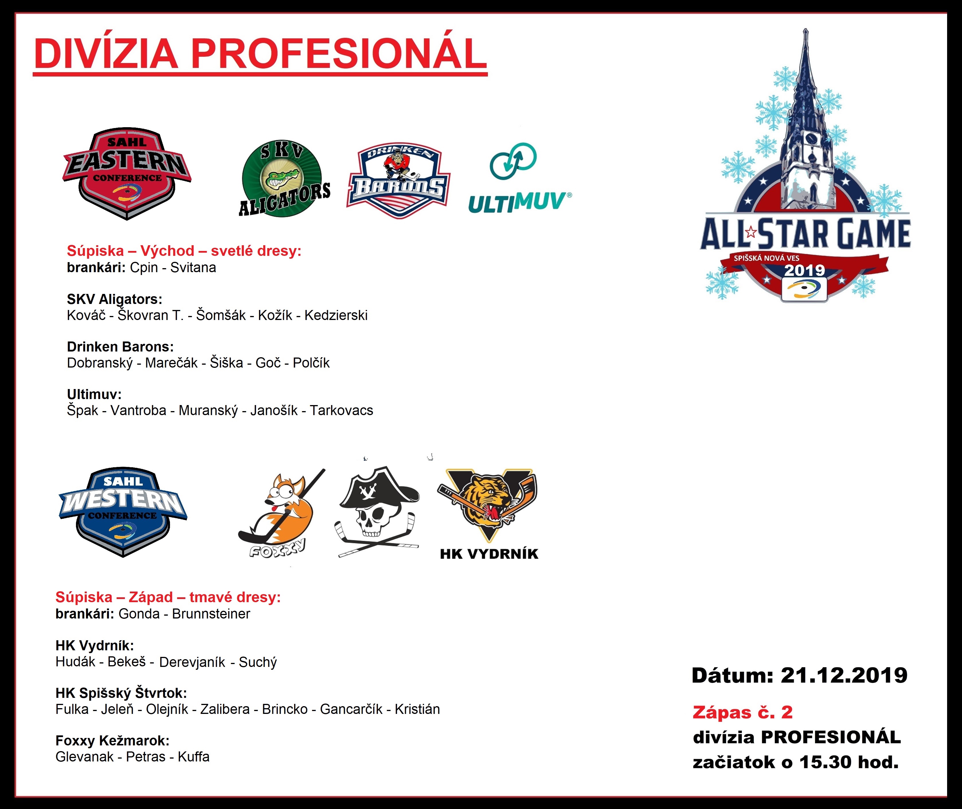 Miniatúra článku ALL STAR GAME 2019 - divízia PROFESIONÁL